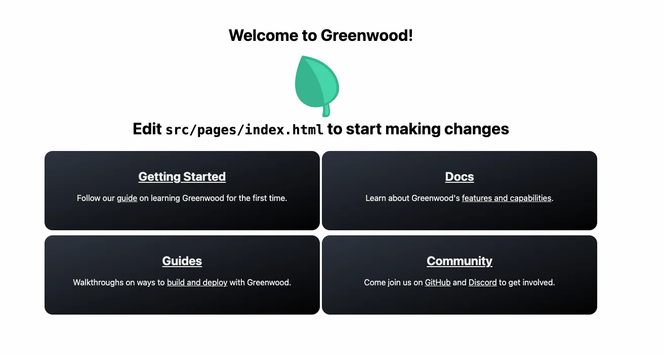 Greenwood Init Refresh